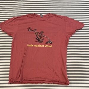 Dads Against Weed Graphic Tee - Red